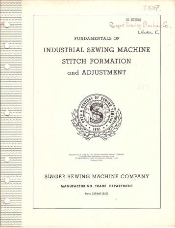 The fundamentals of machine sewing by Singer