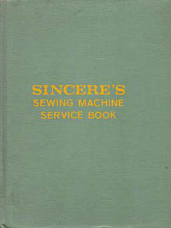 Sincere's sewing machine service book, book cover.