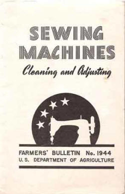 Sewing machine cleaning and adjusting, book cover.
