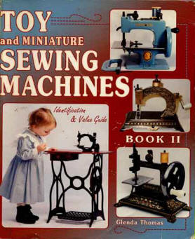 Toy and miniature sewing machines, book two, Book cover.