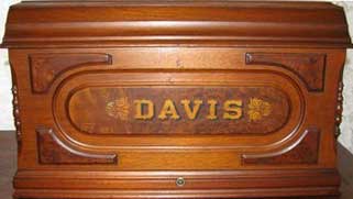 Close-up of Davis Vertical Feed Coffin Top