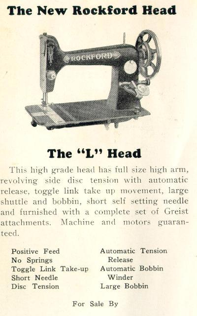 New Rockford Model L Sewing Machines
