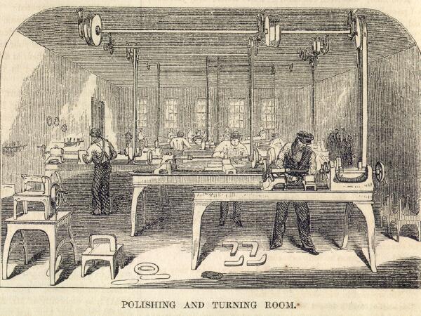 Hunt and Webster Sewing Machine Polishing and Turning Room