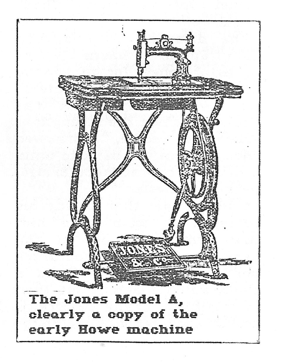 Jones' copy of the Howe Sewing Machine