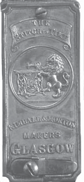 Kimball & Morton sewing machine pillar badge