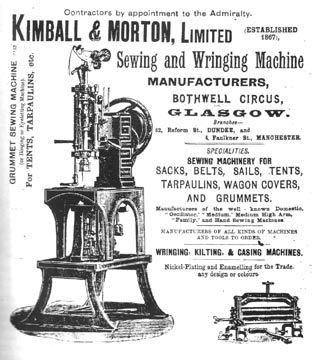 1900 Kimball & Morton grommet sewing machine