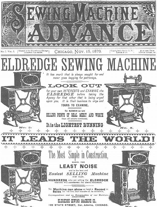 Eldredge Sewing Machine Company Advertisement