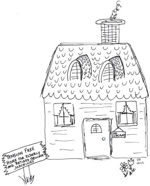 Drawing of the home for elderly sewing machines.