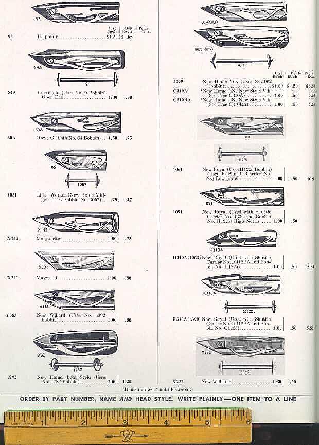 Master Catalog Page 30 - Sewing Machine Shuttle Identification