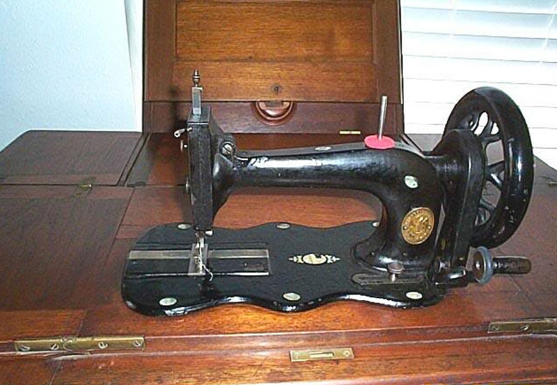Singer Model 12k Sewing Machine adorned with Mother of Pearl