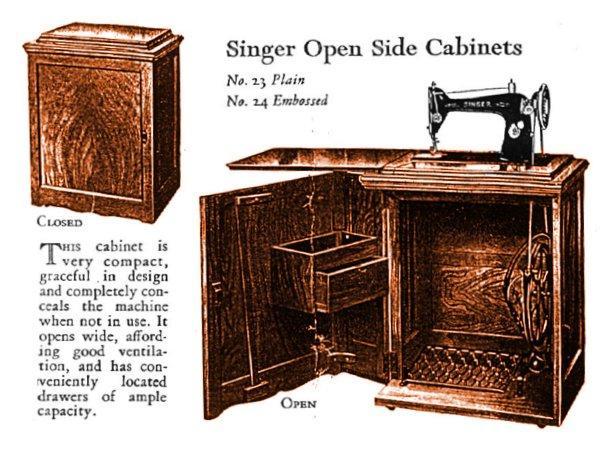 Singer Open Side Cabinets 23 and 24
