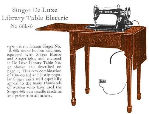 Singer Sewing Machine DeLuxe Libary Table Number 40