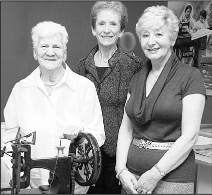Three ladies who worked in the world's largest sewing machine factory.