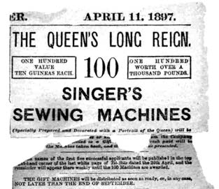 Singer Give-Away Newspaper Ad