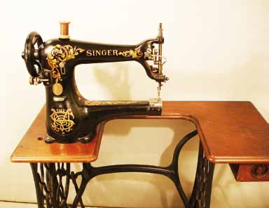 A left-handed Singer Industrial Sewing Machine, the Model 18