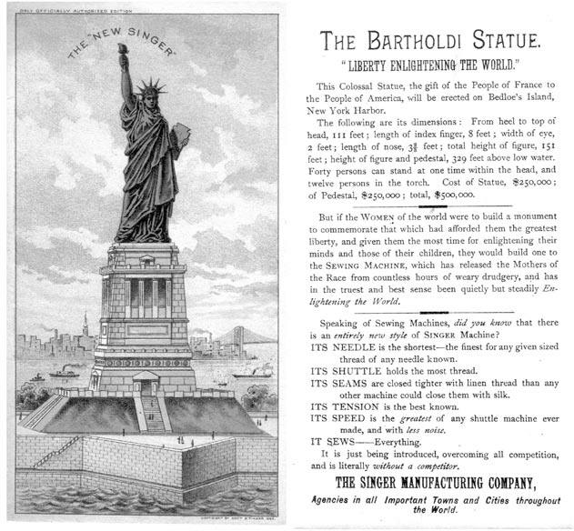 Singer's Connection to Bartholdi's Statue of Liberty
