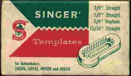 Singer Sewing Machine Buttonholer Template Boxes