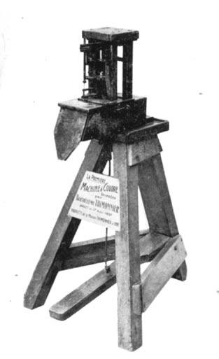 Thimonnier's First Machine in the Lyon Museum