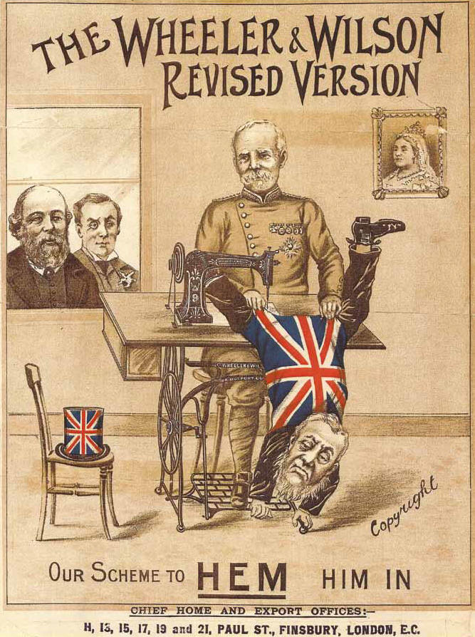 Wheeler & Wilson Advertisement in support of the British War in Africa