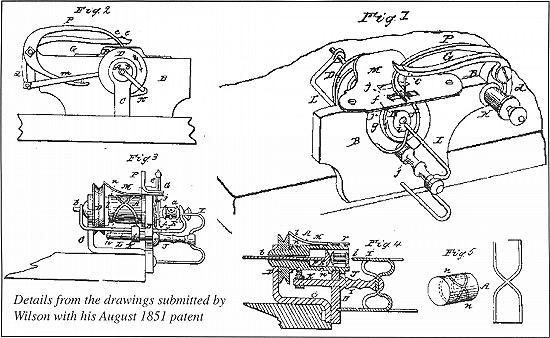 Detailed drawings from the 1851 Wilson Patent