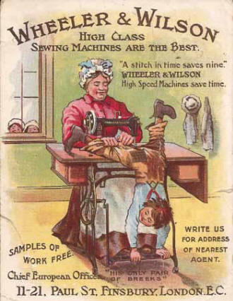Wheeler & Wilson High Class Sewing Machine Trade Card