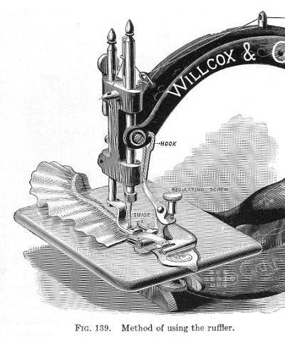 Willcox and Gibbs Sewing Machine Ruffler Attachment