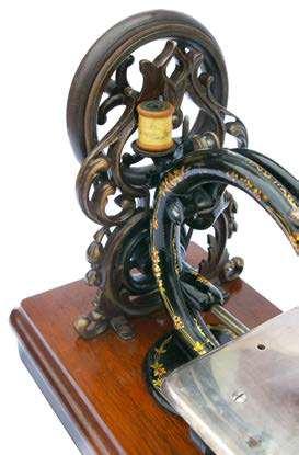 Willcox and Gibbs Glass Tension Disc Sewing Machine Handwheel