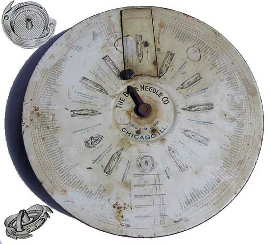 Boye commodity cabinet patented 1906 with rotary parts for Wheeler and Wilson 9 and Standard rotary machines