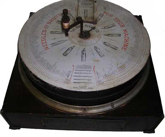 Boye commodity cabinet with spool holder attached to the center arrow