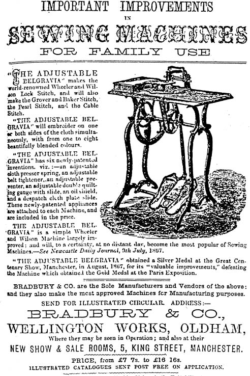 Bradbury & Company 1865 Advertisement