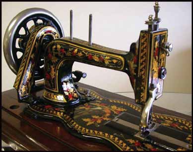 Back view of the Bradbury Family S Sewing Machine