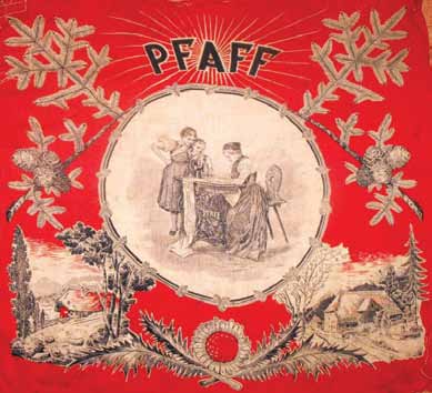 A late 19th Centure Pfaff Sewing Machine Christmas Card