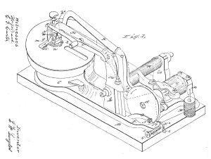 Original Florence Sewing Machine Patent Drawing