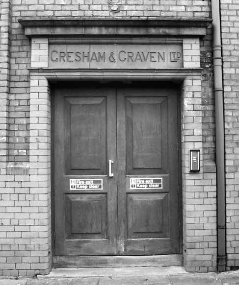 Front door of the restored Gresham & Craven factory in 2010