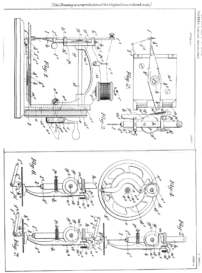 Ideal Sewing Machine Patent Drawing