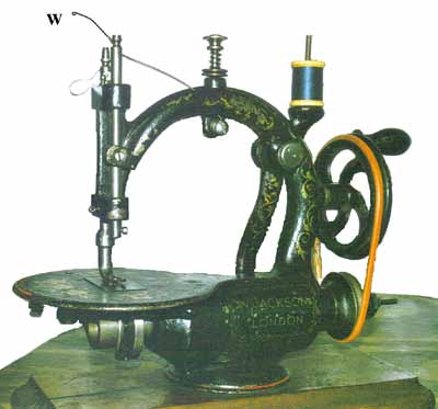 William Jackson's first domestic hand sewing machine
