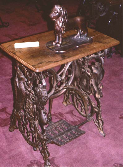 A Kimball and Morton Lion Sewing Machine in the IMCA Museum