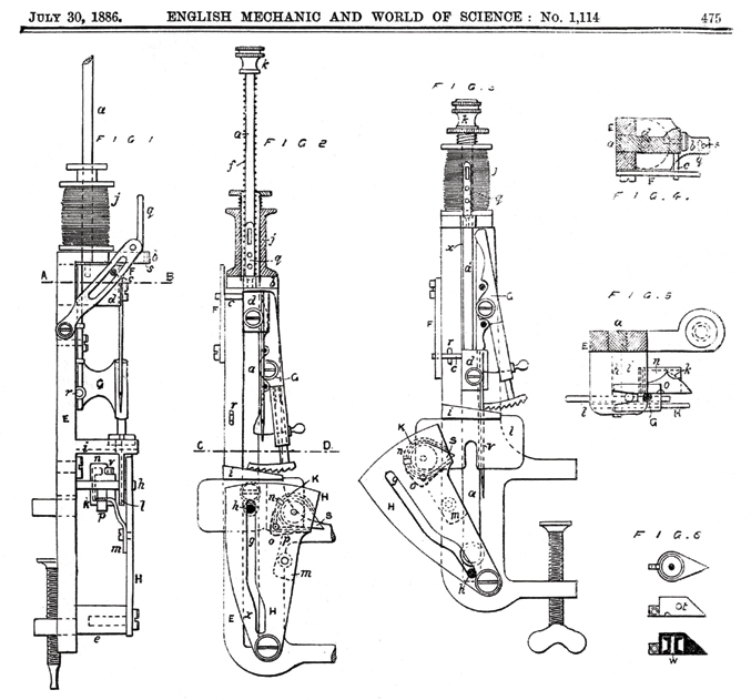 Rosenthal 1885 Moldacot Sewing Machine Patent