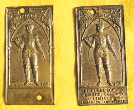 Frontplates for the Royal and Imperial Sewing Machines
