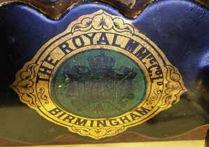 Royal Manufacturing Company Badge with Harris's trademark