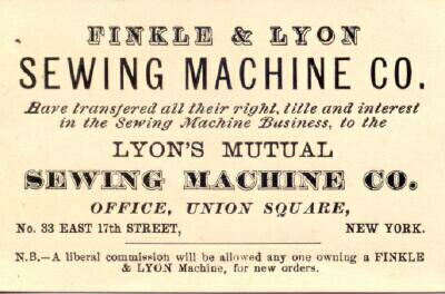 Sewing Machine Trade Cards