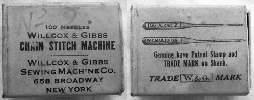 Willcox & Gibbs Sewing Machine Needles