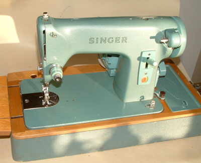 Singer Black on Blue Decals