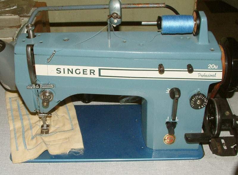 Singer White on blue Decals