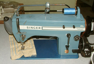 Singer White on blue Decals