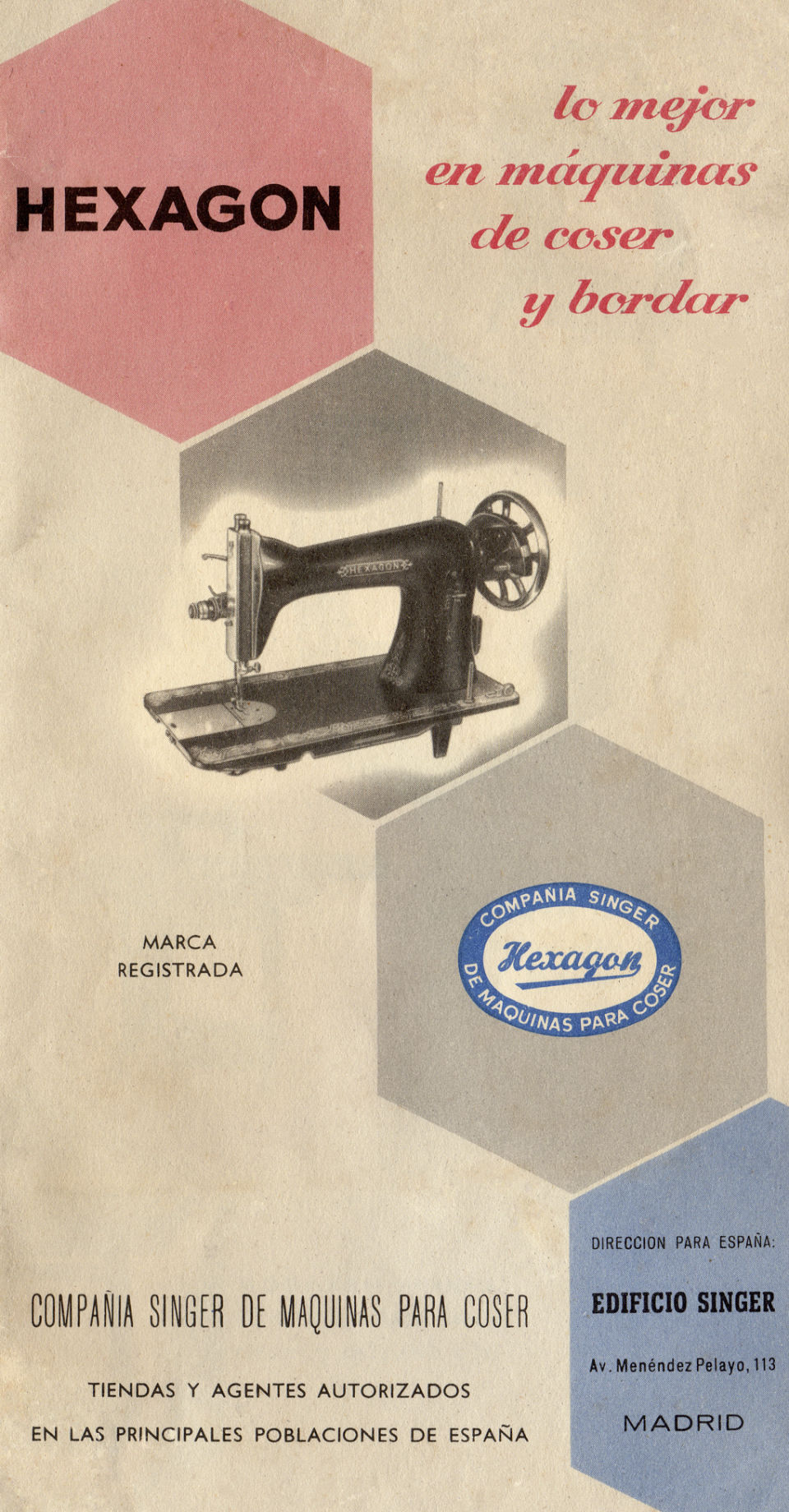 Hexagon Model A Sewing Machine Image - before it was the model A