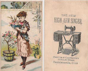 Singer High Arm Sewing Machine Trade Card