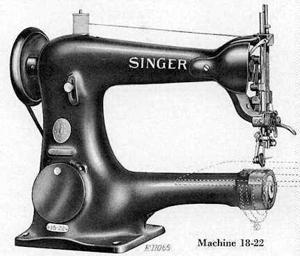 Singer Model 18-22 Left-Handed Industrial Sewing Machine