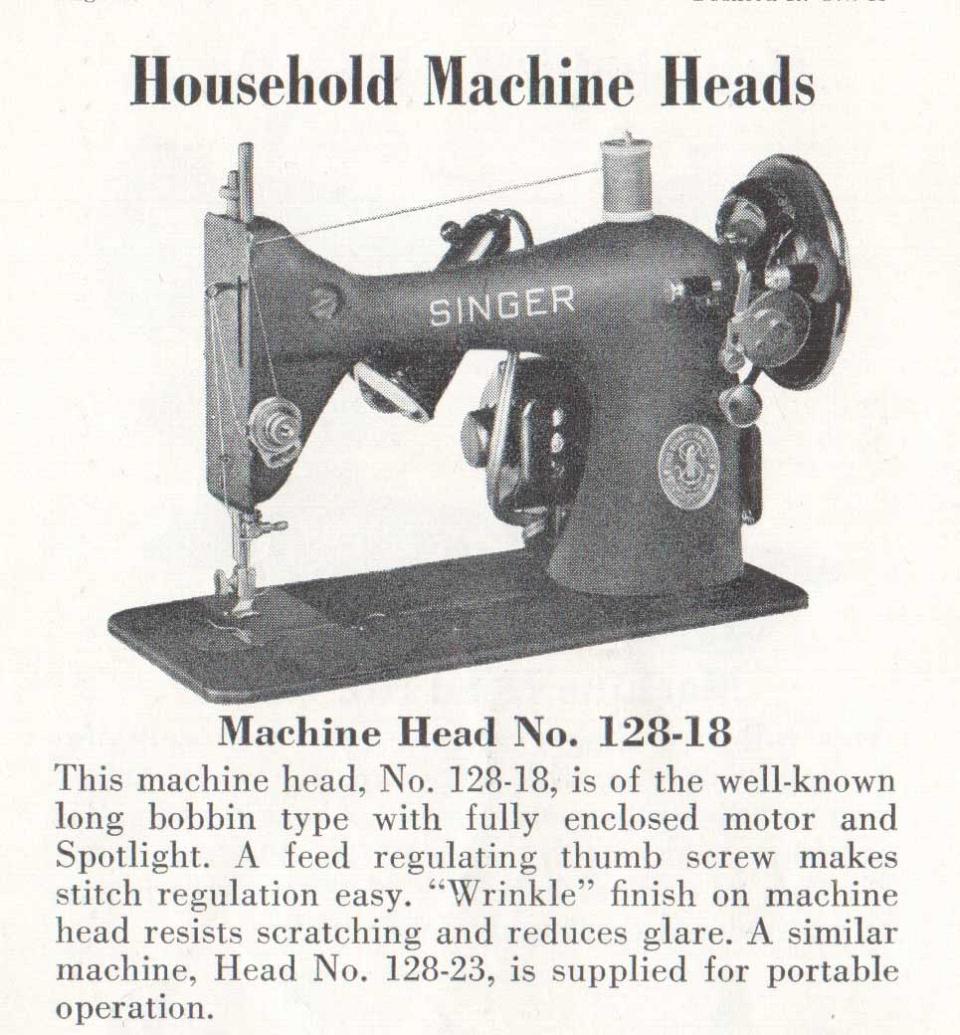 Singer Model 128-18 Sewing Machine