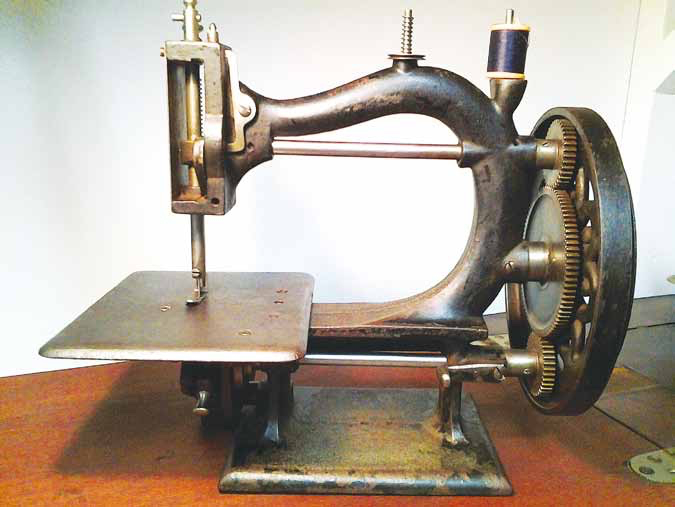 Early Wanzer Model A Sewing Machine with pressed clothplate